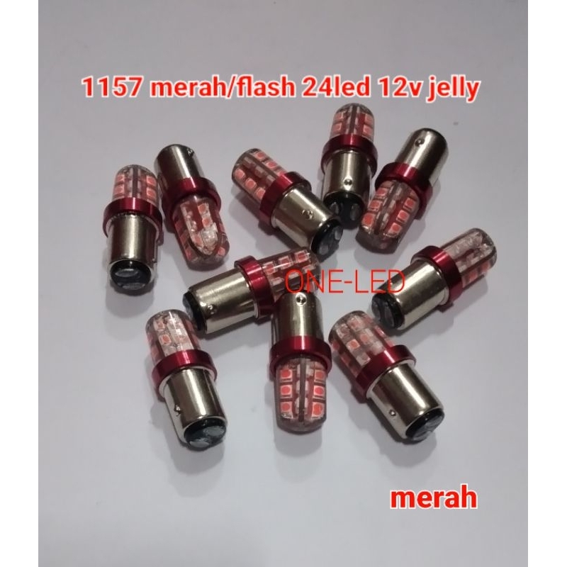 1157- jelly 24led 12v flash nyala terang
