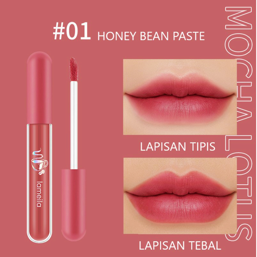 LAMEILA Nude Edition Lip Glaze Lipstik Cair Lip Gloss Pelembab Silky LA108