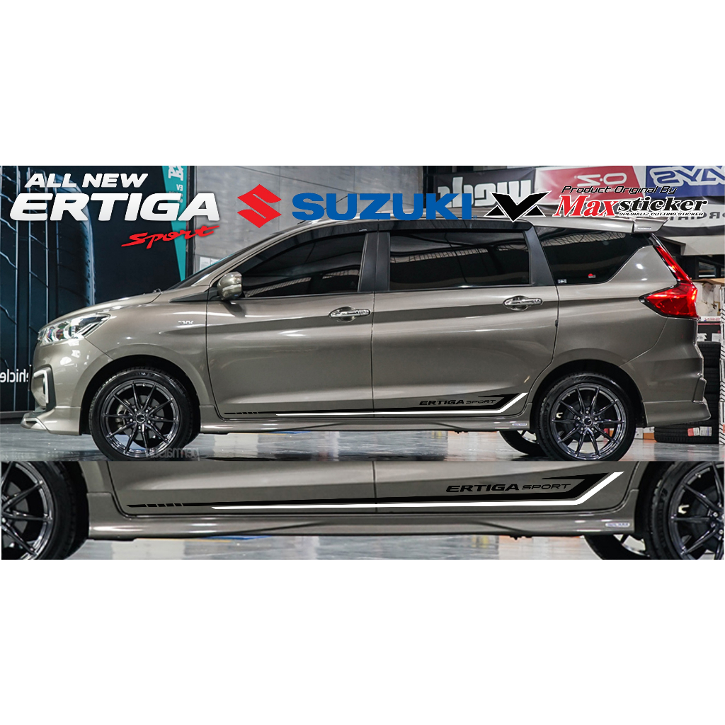 STICKER MOBIL ALL NEW ERTIGA SIMPLE STRIPING BODY SAMPING MOBIL ERTIGA NEW