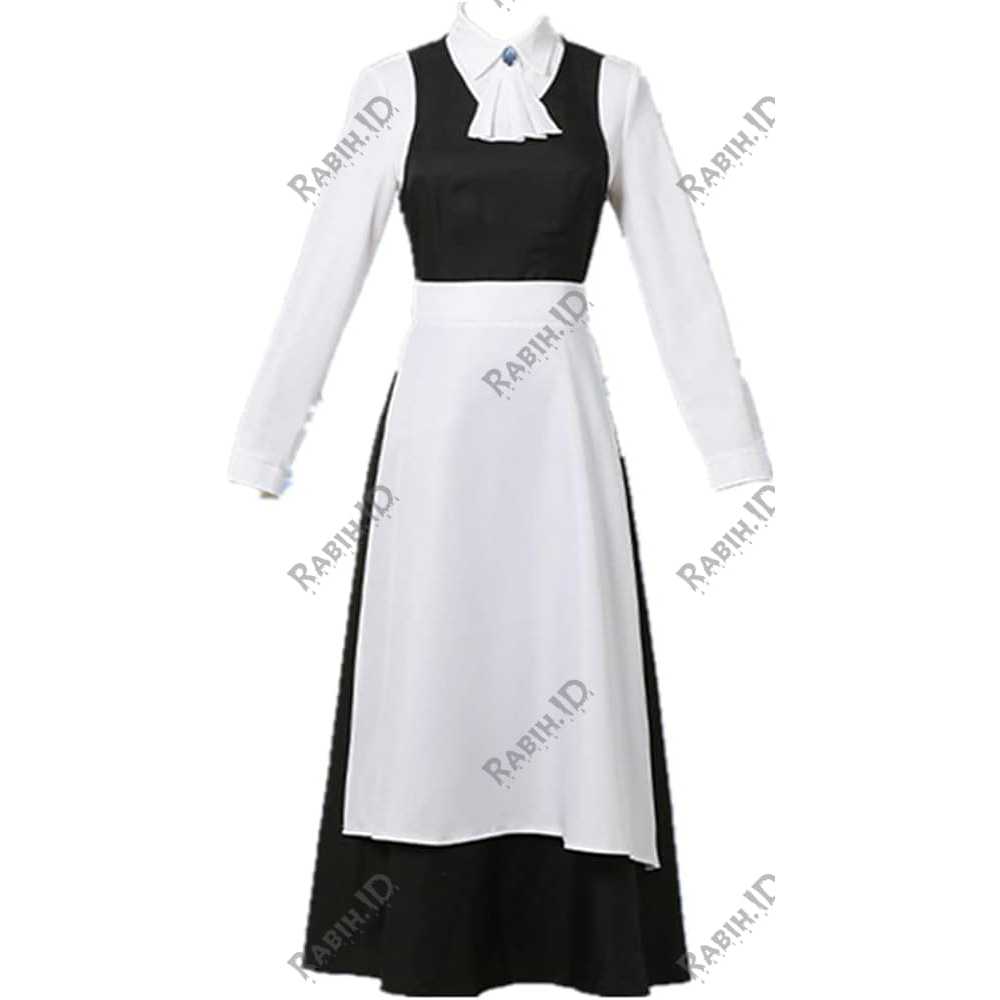 KOL Kostum Ai Hayasaka Cosplay Clothing Maid Outfit Gaun Pelayan Wanita Anime Costume Jepang