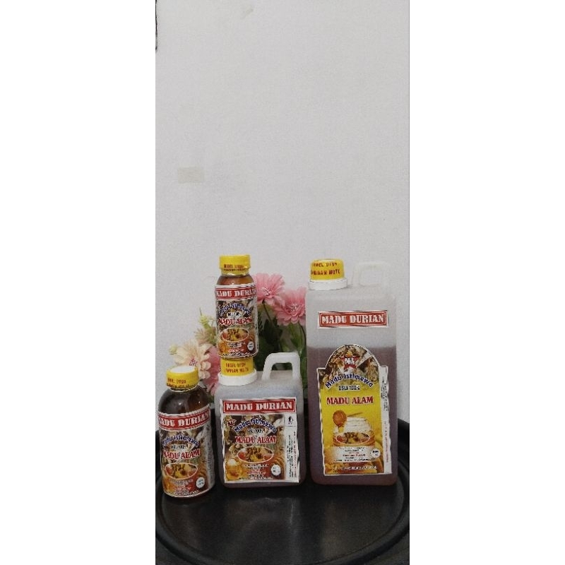 

madu Alam durian 1000 ml,500 ml,250 ml,100 ml