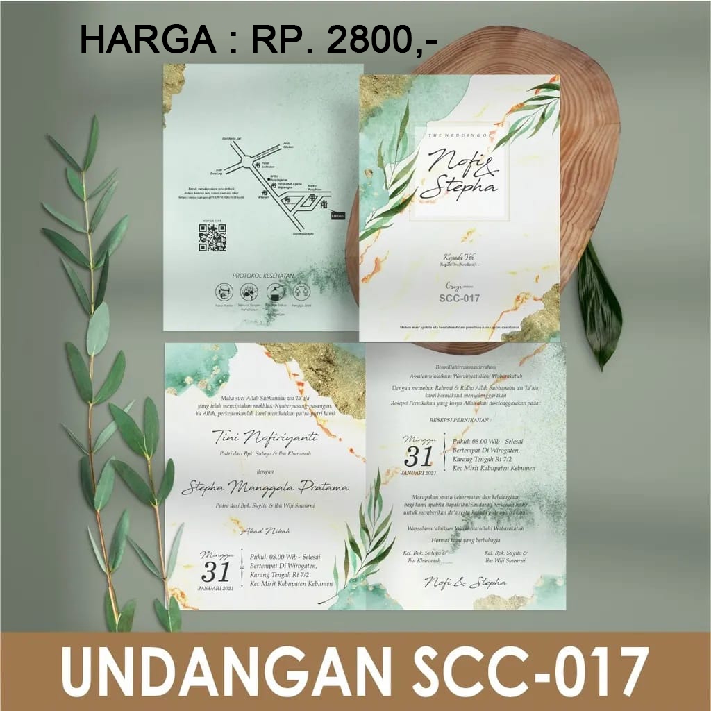 Cetak Undangan Blangko Pernikahan terjangkau Griya SCC 017