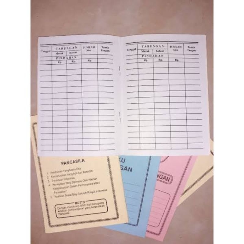 

✨Q_S25✨ECER (1 pcs) Buku Tabungan Anak Sekolah isi 6 Lembar