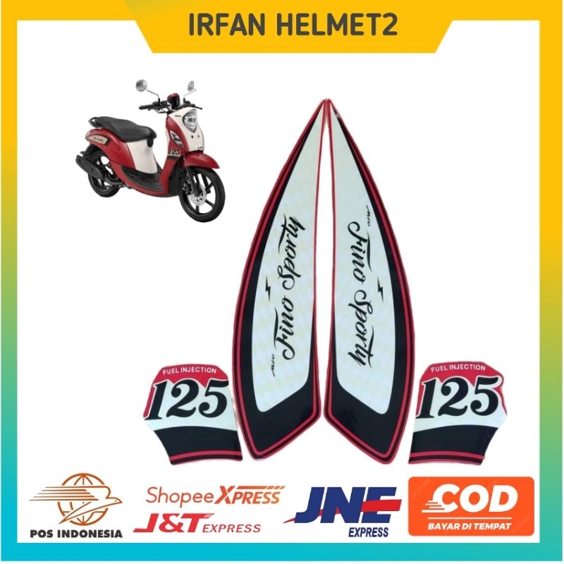 STIKER STRIPING MOTOR YAMAHA MIO FINO SPORTY TAHUN 2021-2022 MERAH STIKER MOTOR STANDAR BERKUALITAS