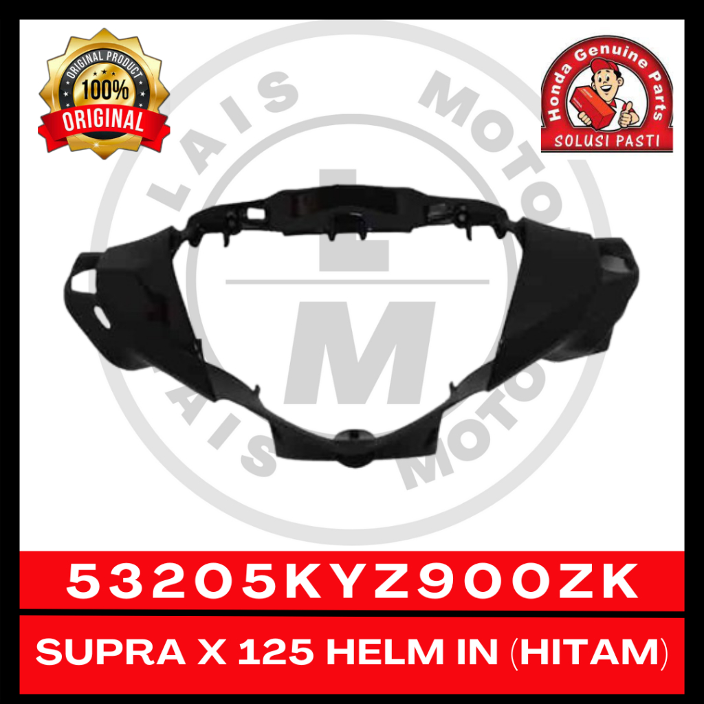 Batok Depan (Hitam) KYZ Supra X 125 Helm In 53205KYZ900ZK Original AHM