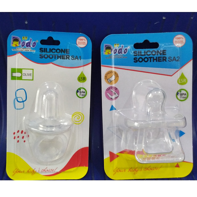 Dodo Soother SA-1 / SA-2 Silicone / Empeng Bulat & Gepeng