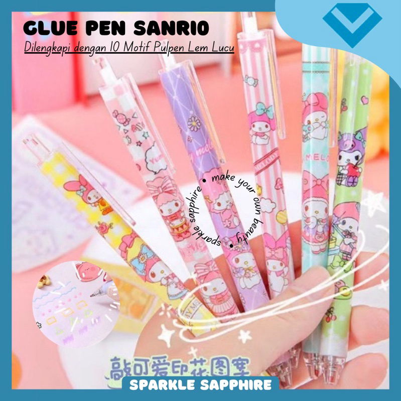 

GLUE PEN SANRIO PULPEN LEM BOLPEN Ballpoint ATK Alat Tulis Sekolah & Kantor