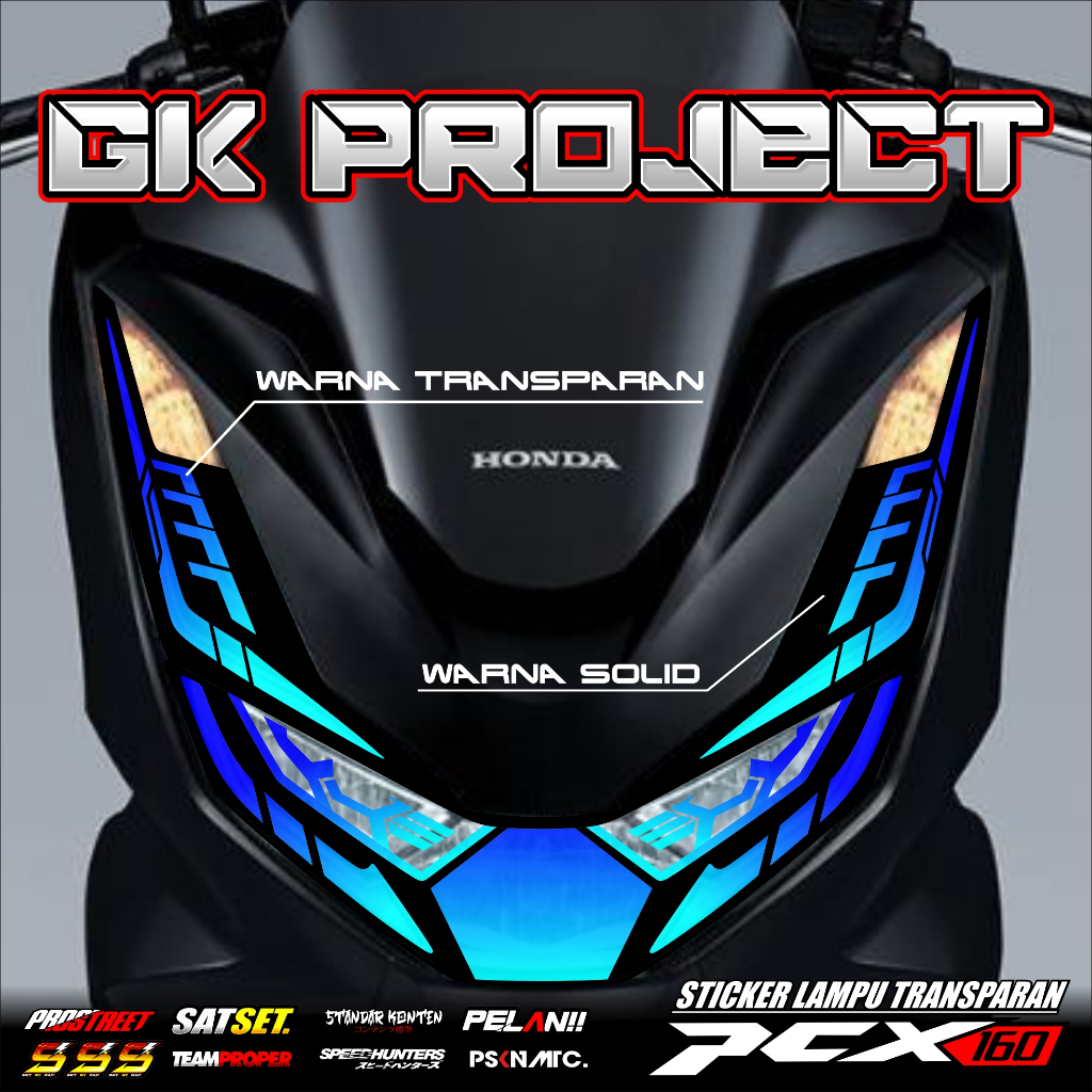 Stiker Lampu PCX 160 OLD | Stiker Variasi Lampu Alis Motor Honda PCX 160 Old | Stiker Alis Pcx Rgb G