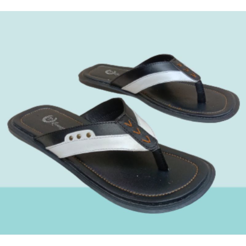 sandal kulit pria sandal jepit ukuran jumbo(39-48) 44/45/46/47/48/