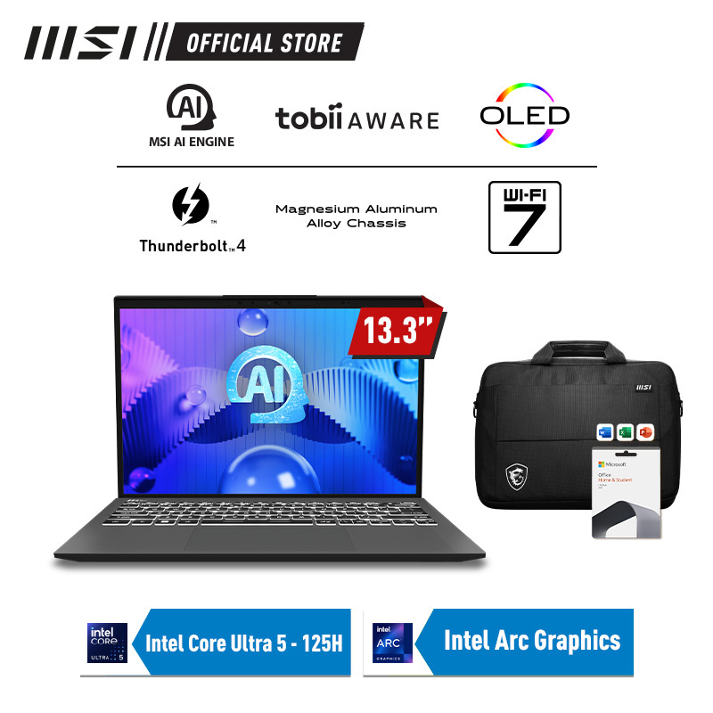 MSI Prestige 13 AI Evo A1MG Intel Ultra 5 125H Arc Graphics QHD+ OLED panel