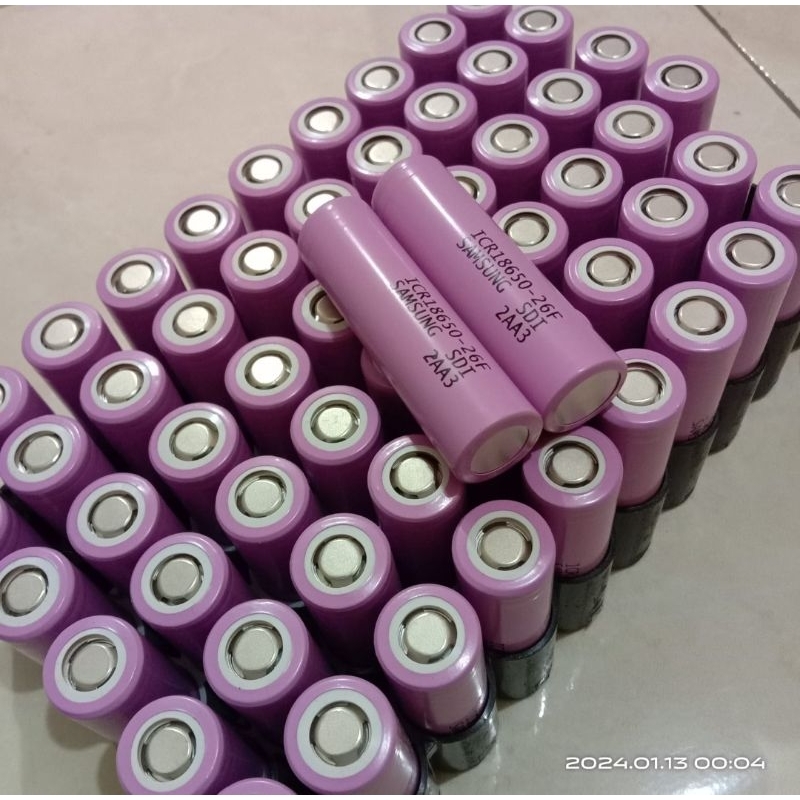 Baterai Samsung icr 18650 26f new real