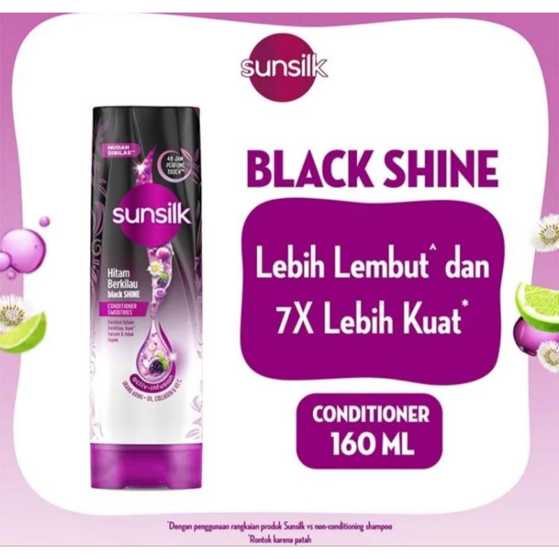 SUNSILK CONDITIONER BLACK SHINE 160ml