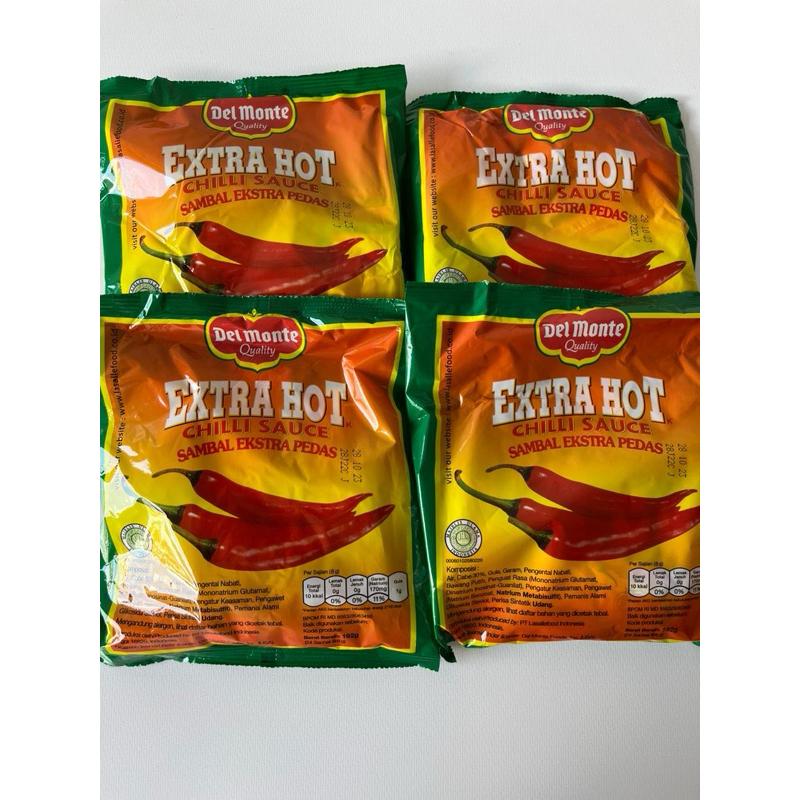 

Delmonte Saus Sambal Sachet Extra Hot Isi 24 pcs