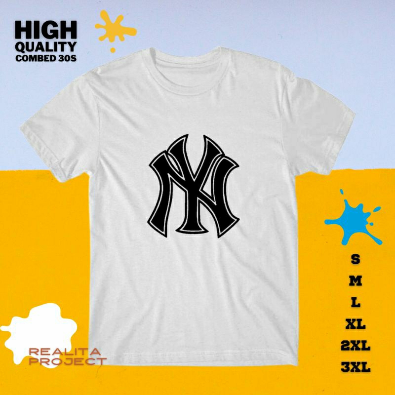 kaos wanita pria mlb NY new york / kaos mlb new york dodgers LA / kaos combed 30s