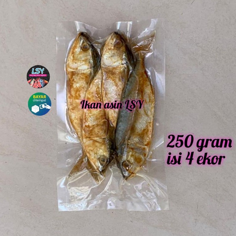 

GROSIR MURAH ikan asin peda merah kembung baceman size jumbo produk pilihan 25 gram