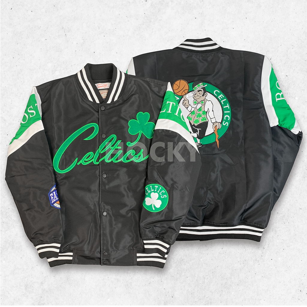 HOCKY Boston Celtics Bomber Jaket Basketball Casual Vintage Parasut Gambar Bordir Terbaru Premium Di