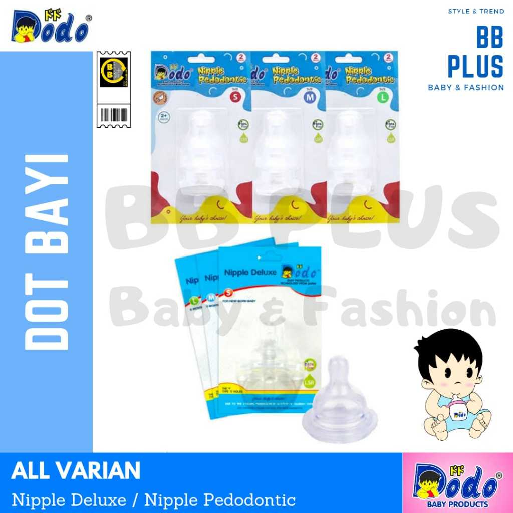 DOT DODO PEDODONTIC/ GEPENG  DAN  NIPPLE DELUXE S/M/L WIDE NECK
