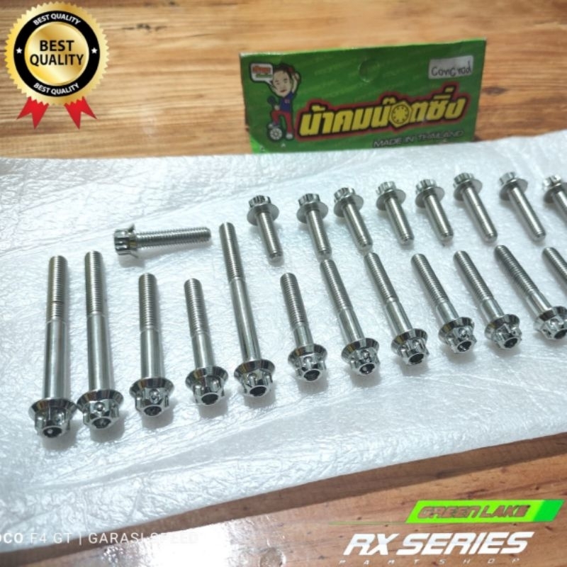 BAUT PROBOLT STAINLESS PAYU, BAUT BAK MESIN RX KING ORIGINAL THAILAND