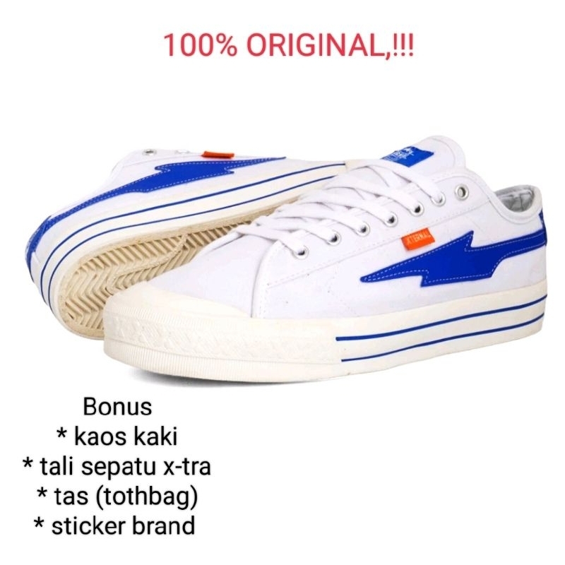 Sepatu Xternal stepsure-Mitterns Strom putih X Biru unisex Original