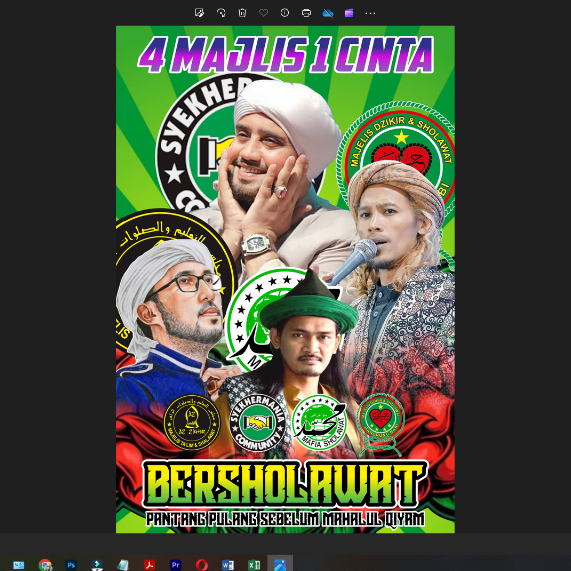 Bendera sholawat 4 majelis 1 cinta GANDRUNG NABI AZZAHIR HABIB SYECH