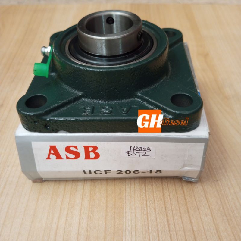 PILLOW BLOK BEARING KLAKER DUDUK UCF 206 - 18 DIAMETER AS 28 mili merk ASB
