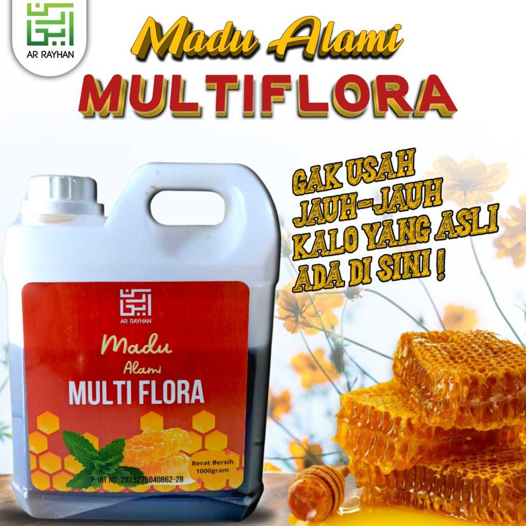 

Madu Alami Multi flora - Multiflora 1kg - Asli 100% product Ar Rayhan