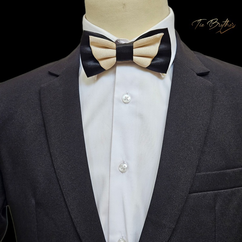 dasi kupu bowtie ABT pria dewasa double ready stock mewah murah krem gold pink peach salem silver dl