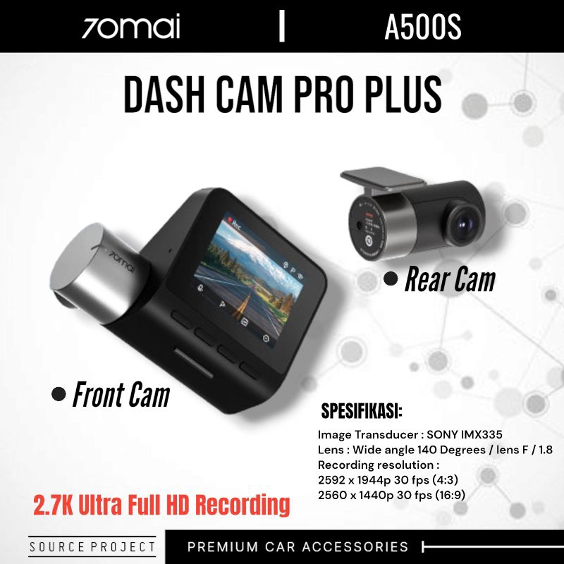 DASH CAM MINI DVR RECORDER FHD 70mai - A500s