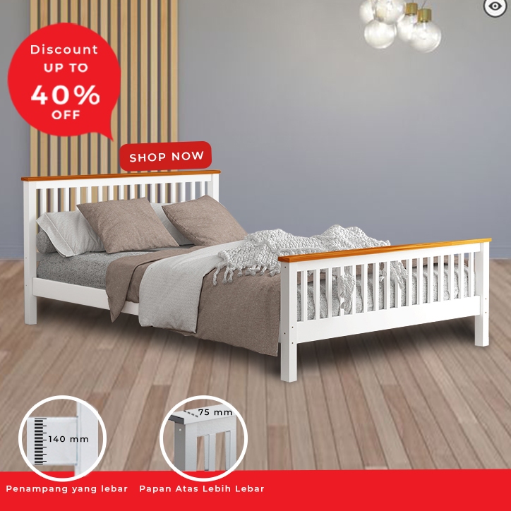 Red Sun Tempat Tidur Dipan / Divan Minimalis Kayu Anak Dari Mahoni Solid Free Ongkir