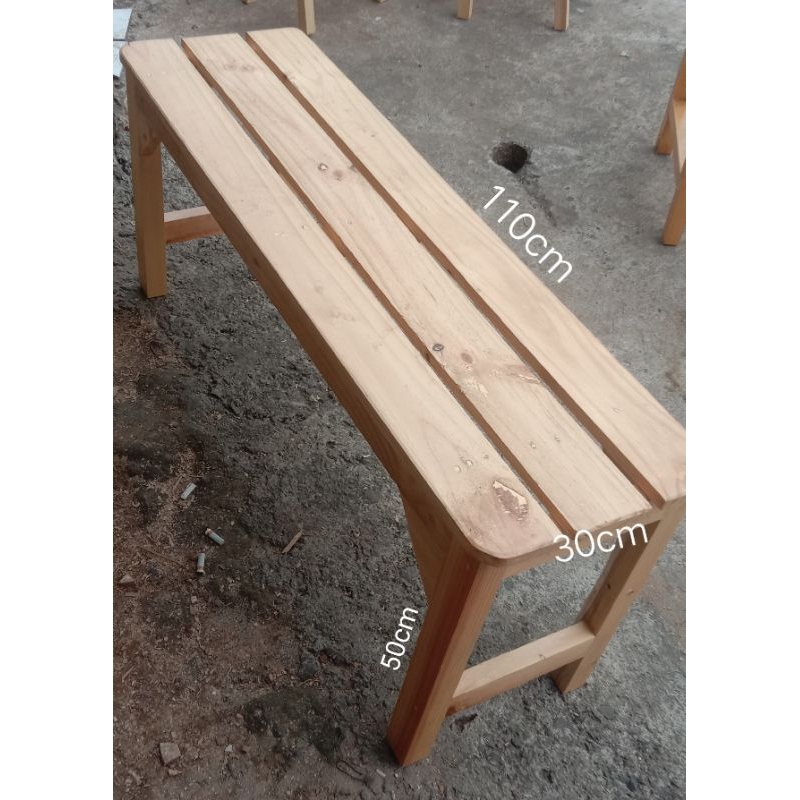 kursi panjang/bangku panjang ukuran P.110xL30xT.50cm bahan kayu jati Belanda/ kursi meja makan/kursi