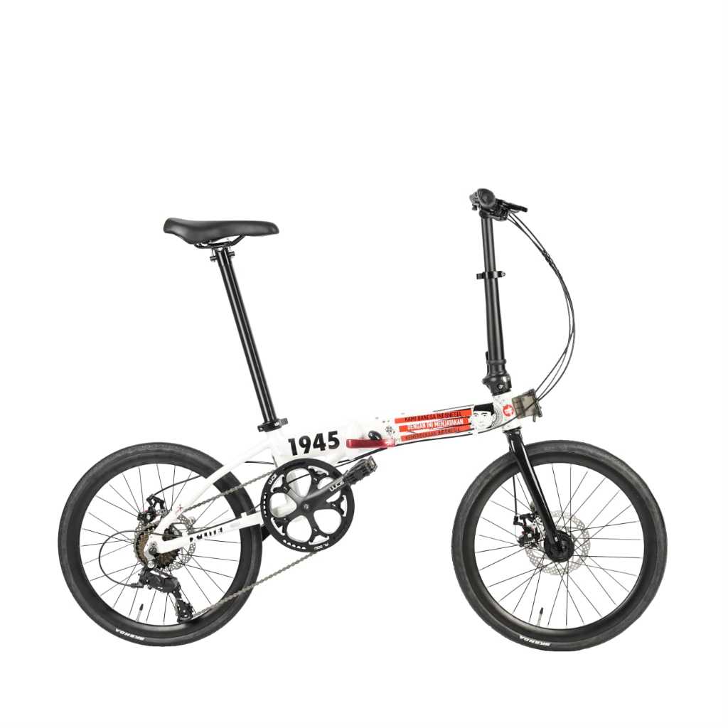 Sepeda Lipat Element 20 inch Fold X ( X-Lite ) Damn I Love Indonesia 8 speed 11 speed- Putih