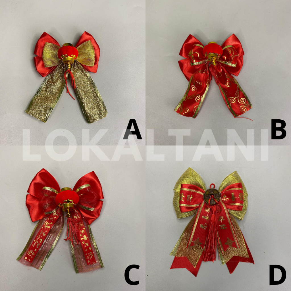 

Pita Imlek Merah Gold Besar/ Pita Kado Aksesoris Hampers Imlek CNY