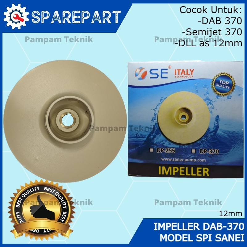 Kipas impeller dab 370 SANEI ORIGINAL - Impeler jet pump d375 SAN-EI model SPI GADING - SPAREPART PO