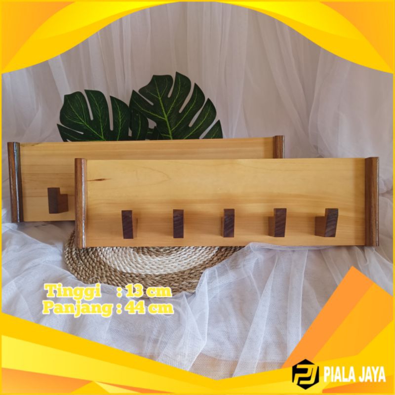 GANTUNGAN BAJU DINDING KAYU TEMPEL AESTHETIC | KAPSTOK HOOK KAYU | CANTOLAN TAS TOPI SERBAGUNA