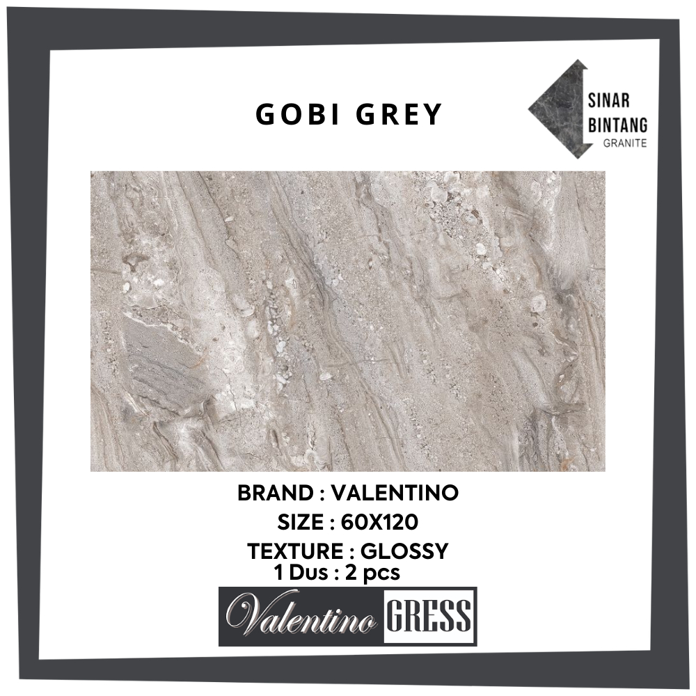 Granit Lantai | 60X120 Gobi Grey Valentino Gress