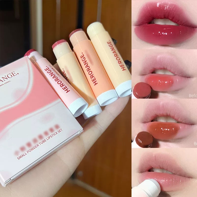COD❤️HERORANGE Lipstik Pemutih Pelembab Lip Balm Tidak Berwarna / Lipstik Berwarna