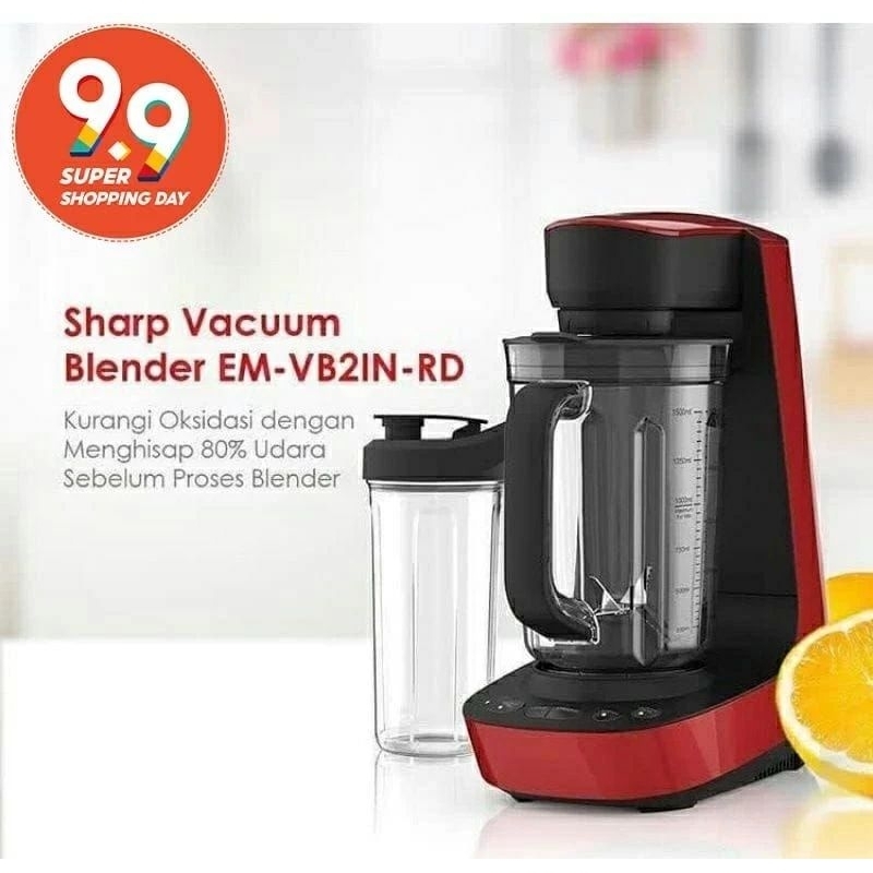 SHARP VACUUM BLENDER EM-VB2IN-RD / BLENDER SHARP