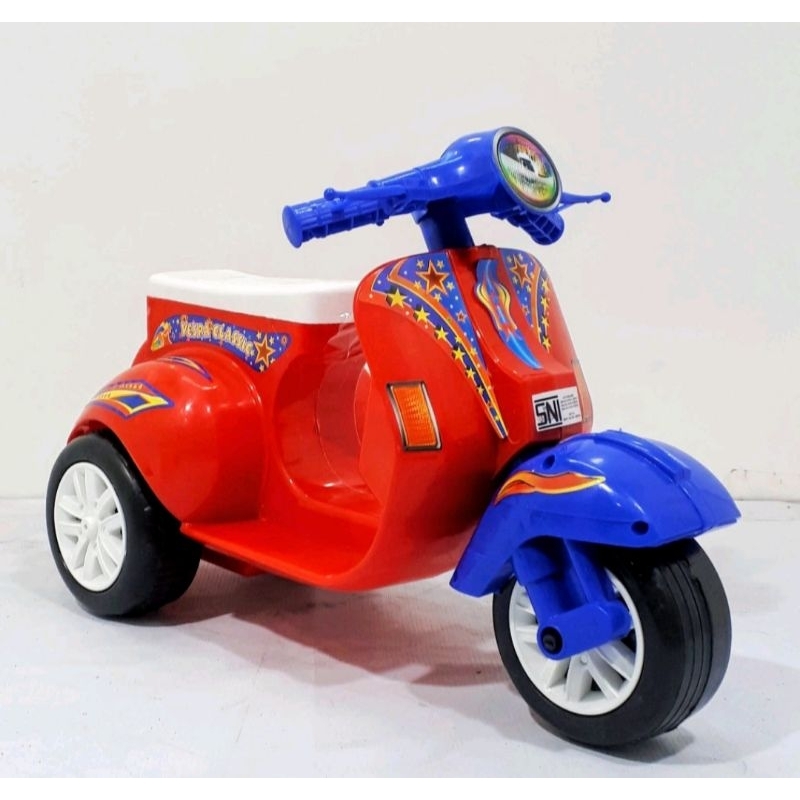 DIJAMIN ORI Mainan Vespa anak dorong VC162 / VC 162 / Vc polisi motor anak