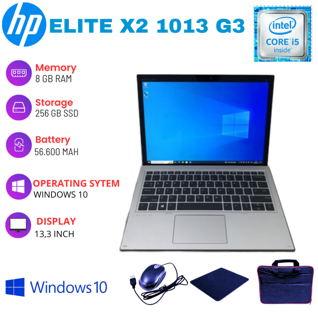 LAPTOP HP ELITE X2 1012 G1/X2 1012 G2/X2 1013 G3 SECOND BERGARANSI 100%