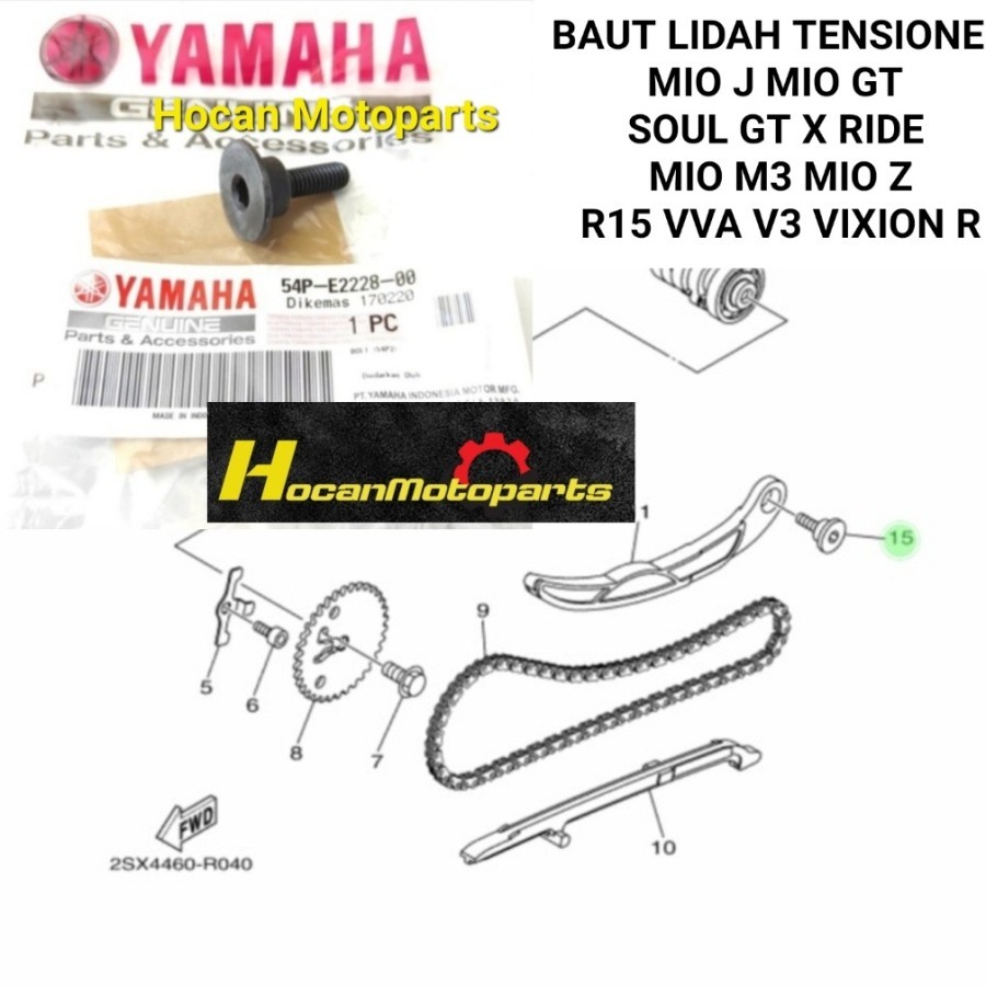 BAUT BAUD LIDAH TENSIONER MIO J MIO GT SOUL GT 115 X RIDE 115 R15 V3 ASLI YAMAHA 54P-E2228-00