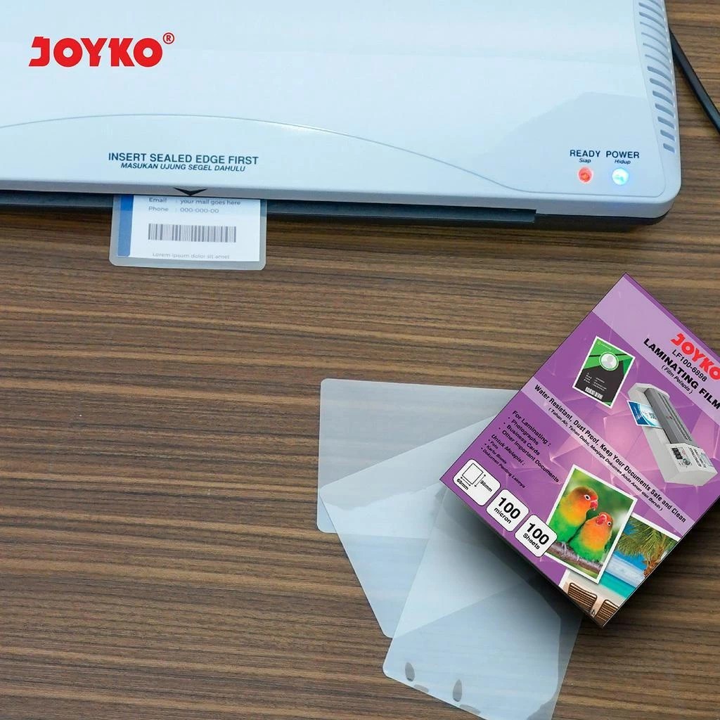 

Plastik Laminating Laminating Film Joyko LF100-6898 KTP 100 Sheets