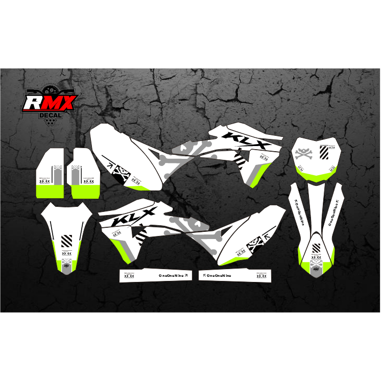 DECAL GORDON FULLBODY (021) DEKAL STIKER KLX GORDON HITAM MERAH, KUNING, HIJAU, BIRU TUA/MUDA, EMAS/