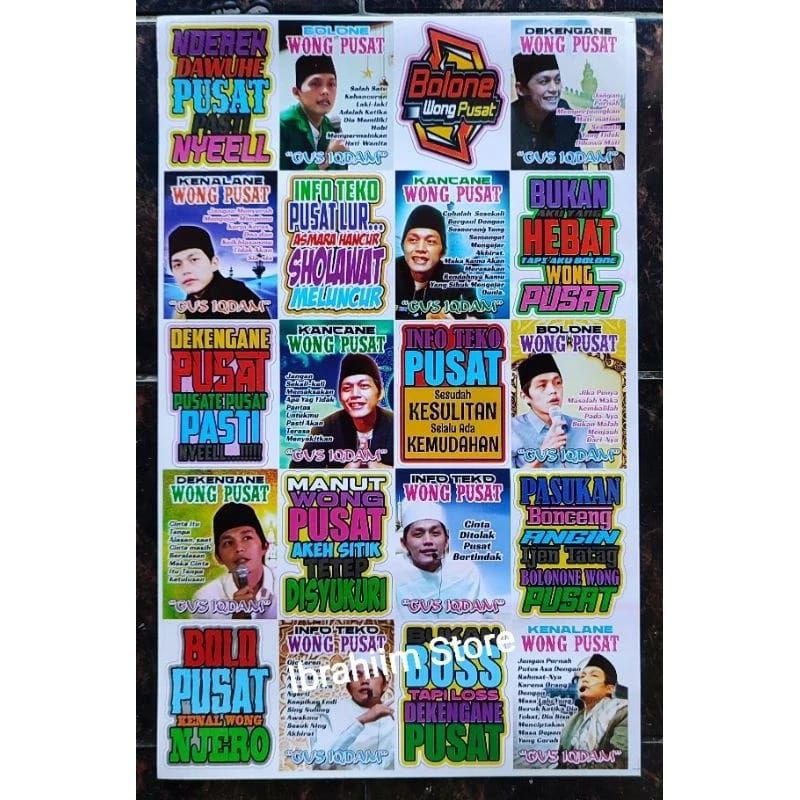 

STIKER GUS IQDAM HABIB SYEH GUS IQDAM 1 LEMBAR ISI 20 STIKER