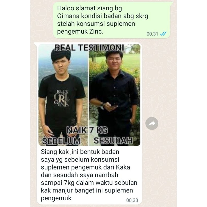 Zinc Tiens Penggemuk Badan Anak Dewasa  Suplemen Penambah Nafsu Makan Anak  Kapsul Penggemuk Badan B