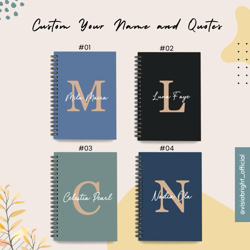 

Visiobright Custom Notebook/Buku Tulis/Agenda/Planner/Diary/Kado/Gift A5/A6 Hard Cover Polos/Plain