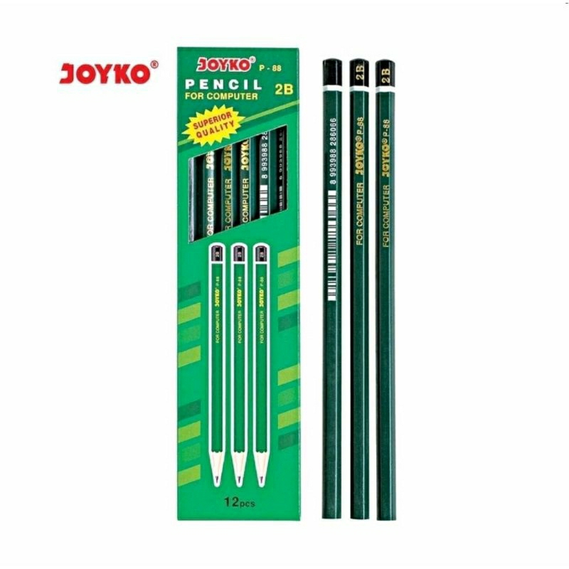 

Pensil 2B Joyko Hijau P-88 ( isi 12 Pcs )