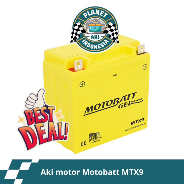 Aki Motor SUZUKI THUNDER Motobatt MTX9 Aki Kering Accu Gel