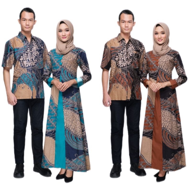 363 Batik kemeja sarimbit keluarga muslim syarii jumbo dewasa anak m- xxxl