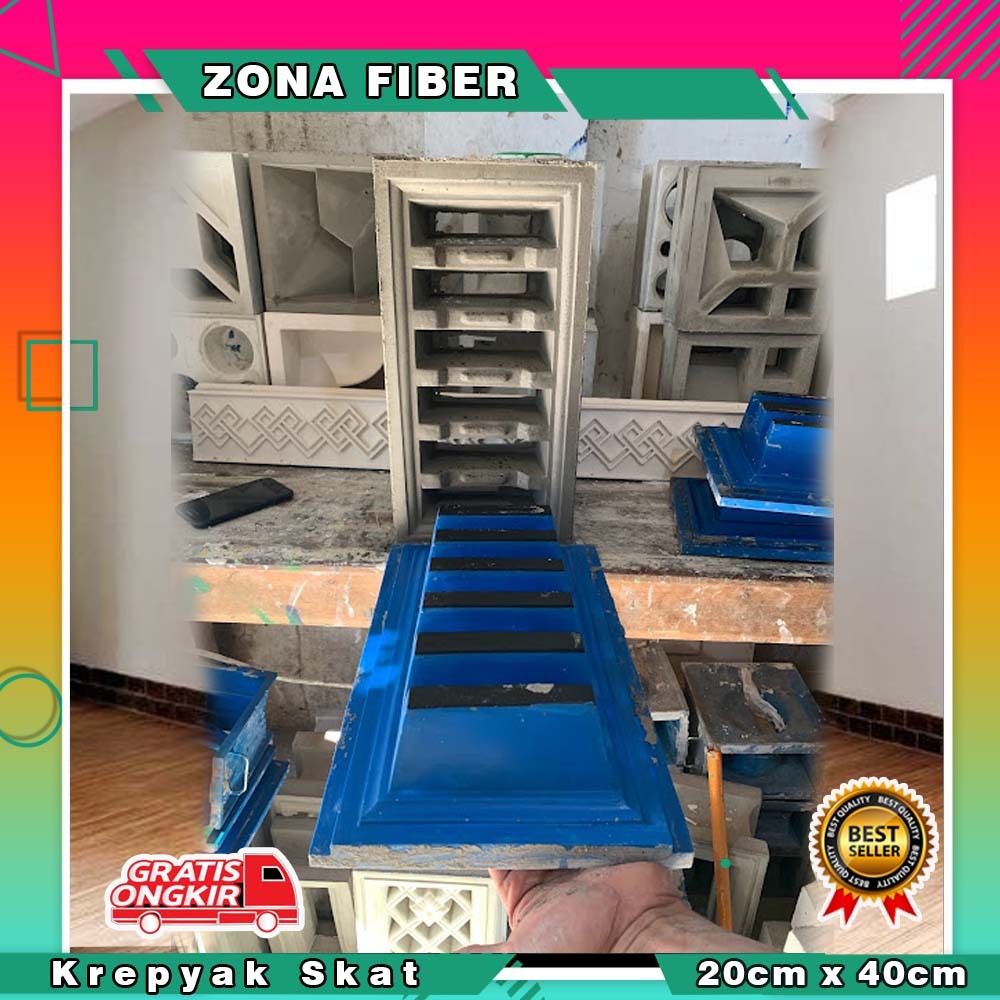 cetakan angin angin rumah fiber , loster fiber, cetakan fentilasi beton ,cetakan roster fiber BERGAR