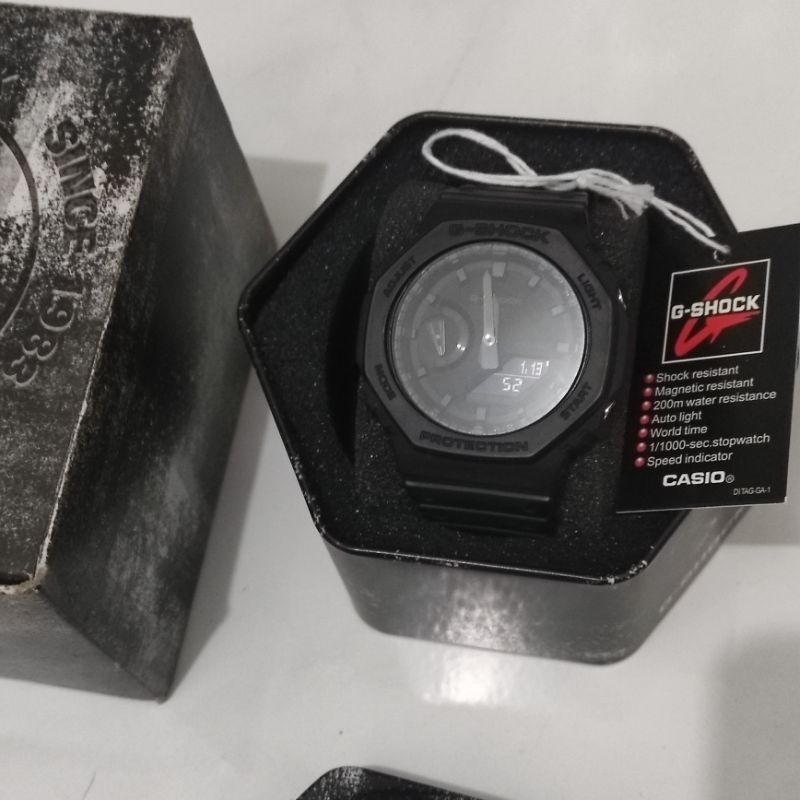 Jam tangan casio G-Shock GA-2100 Original Full Black Second Bekas